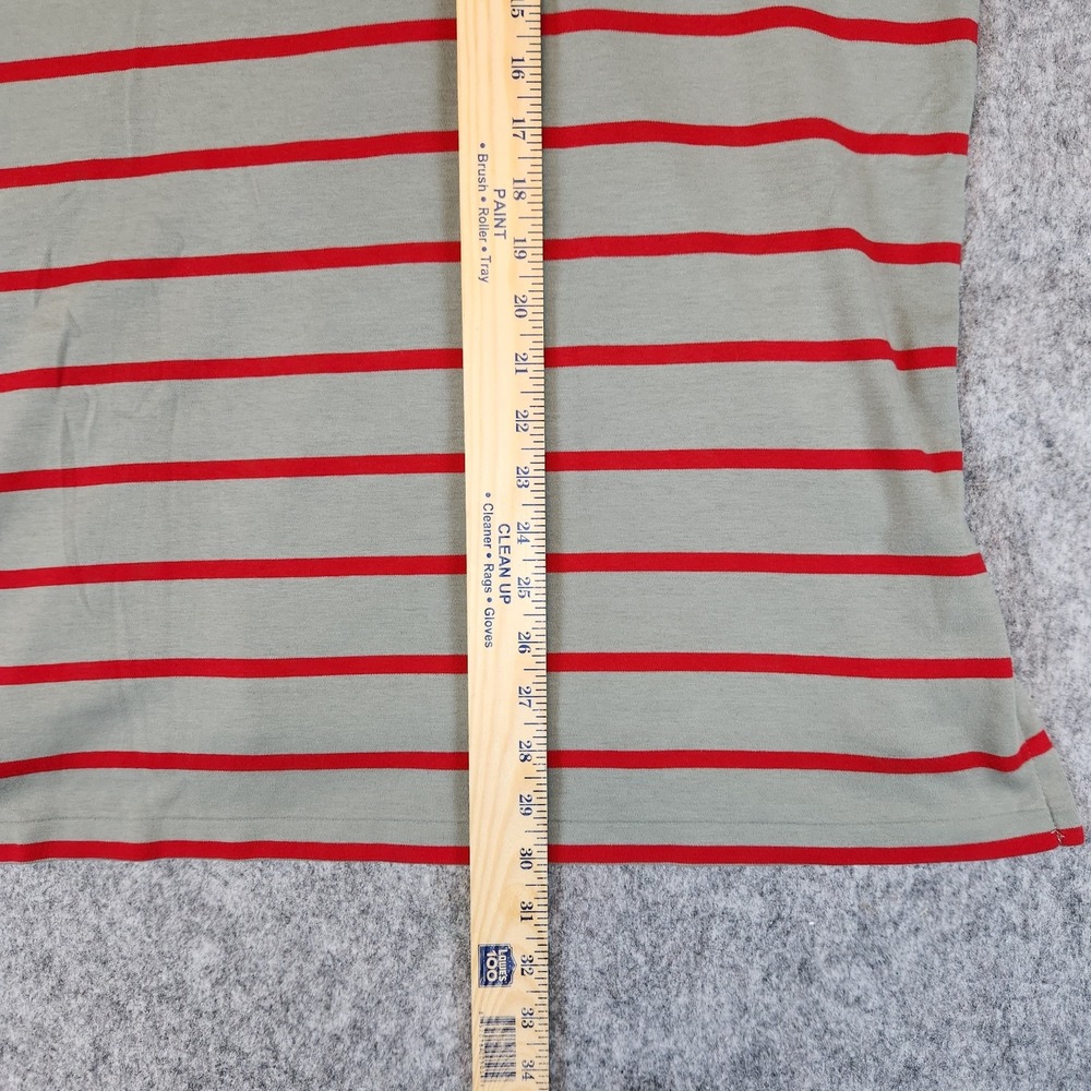 Polo Ralph Lauren Shirt Men XL Red Gray Striped Golf Casual Preppy Walking‎ Pony - Picture 7 of 8